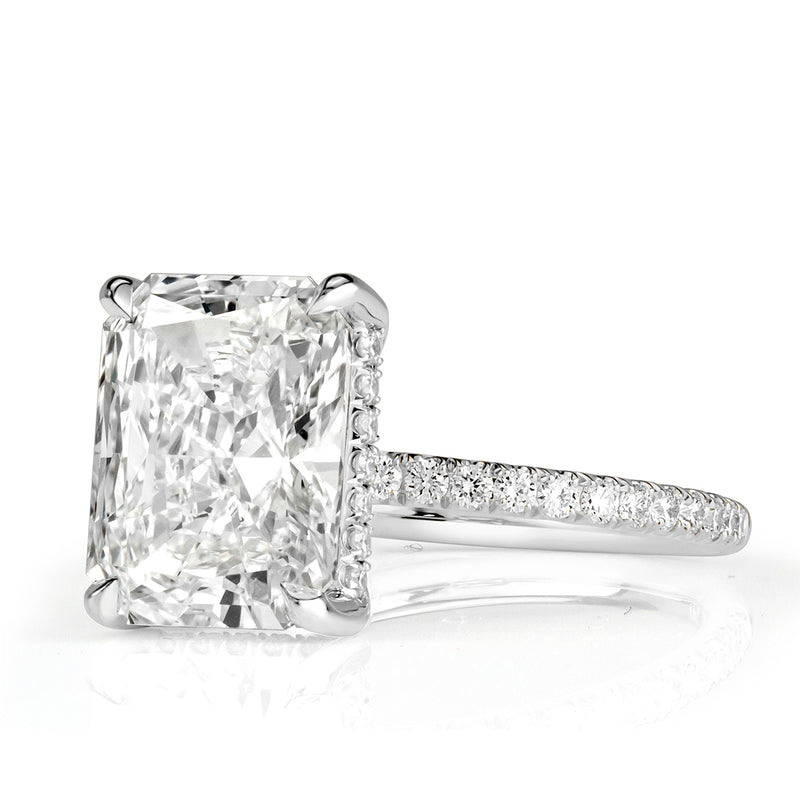 4.44ct Radiant Cut Diamond Engagement Ring