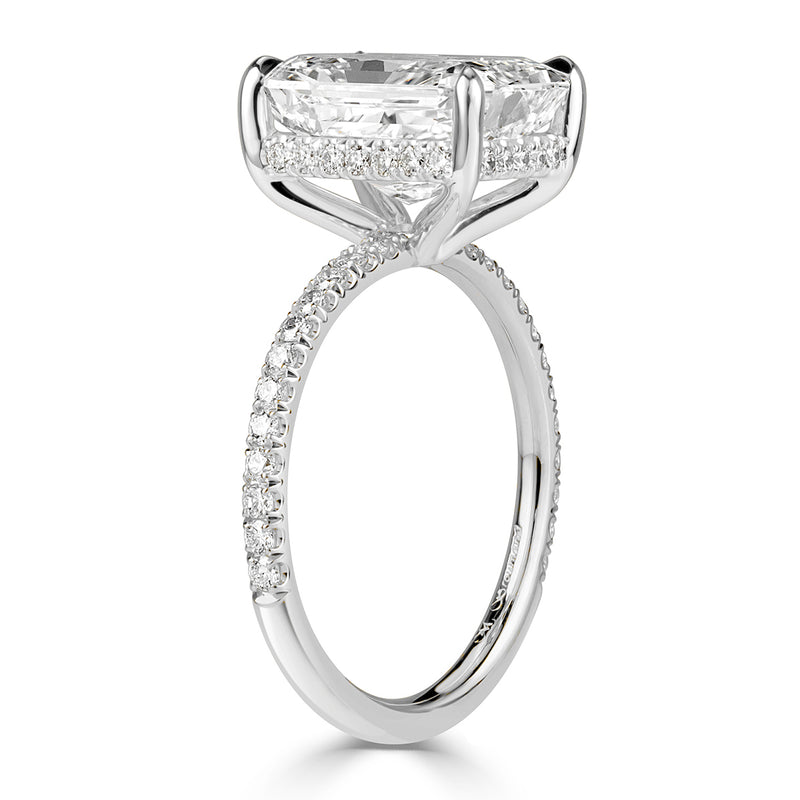 4.44ct Radiant Cut Diamond Engagement Ring