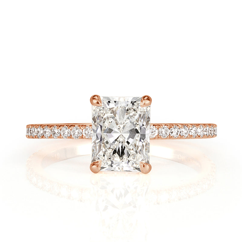 1.83ct Radiant Cut Diamond Engagement Ring