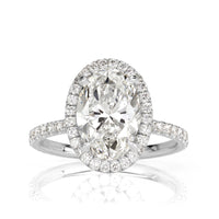 3.60ct Oval Cut Diamond Engagement Ring