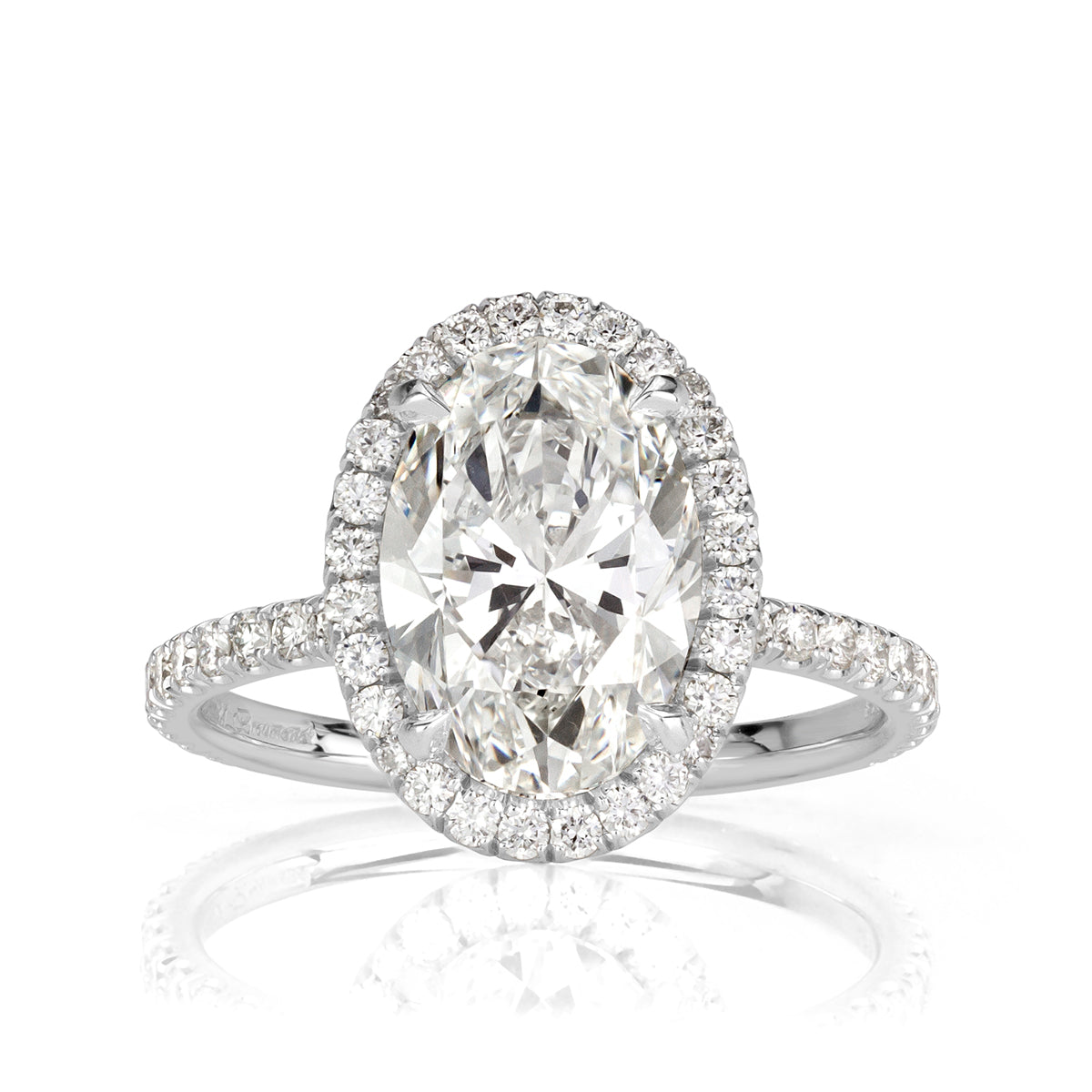 3.60ct Oval Cut Diamond Engagement Ring