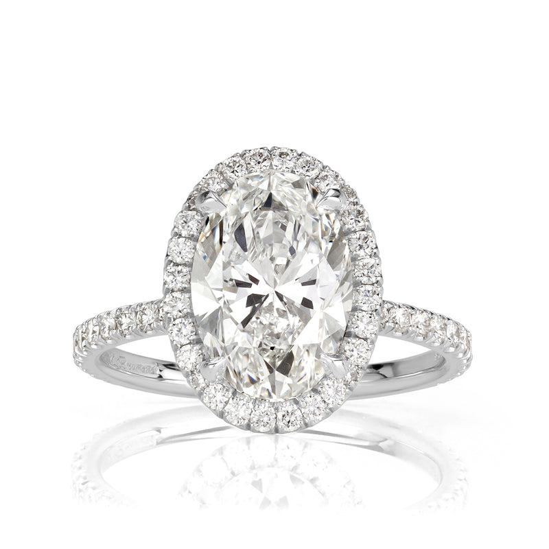 3.60ct Oval Cut Diamond Engagement Ring