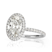 3.60ct Oval Cut Diamond Engagement Ring