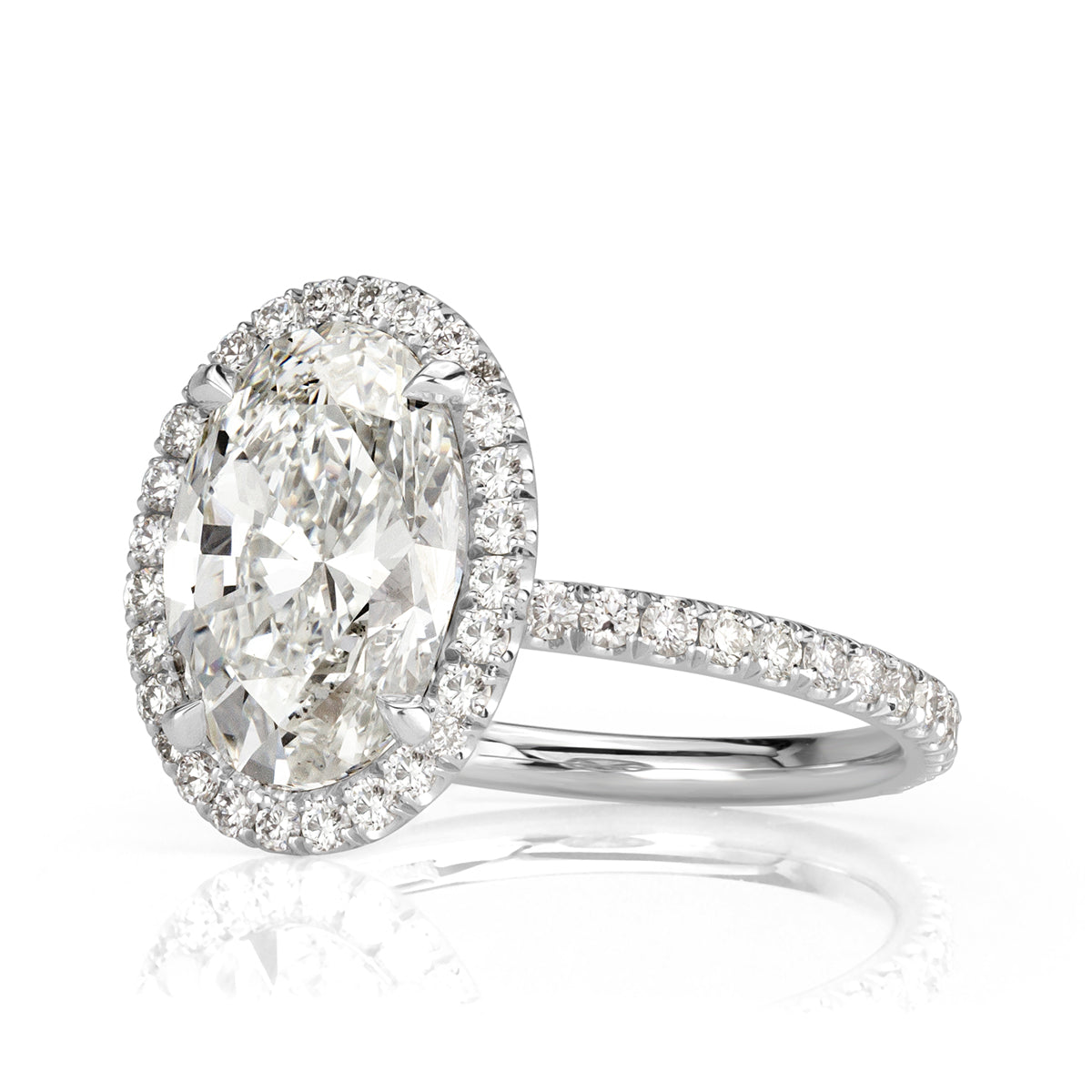 3.60ct Oval Cut Diamond Engagement Ring