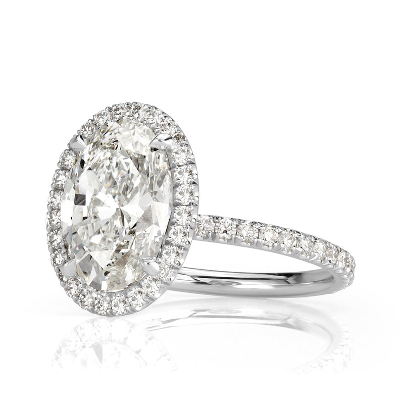 3.60ct Oval Cut Diamond Engagement Ring