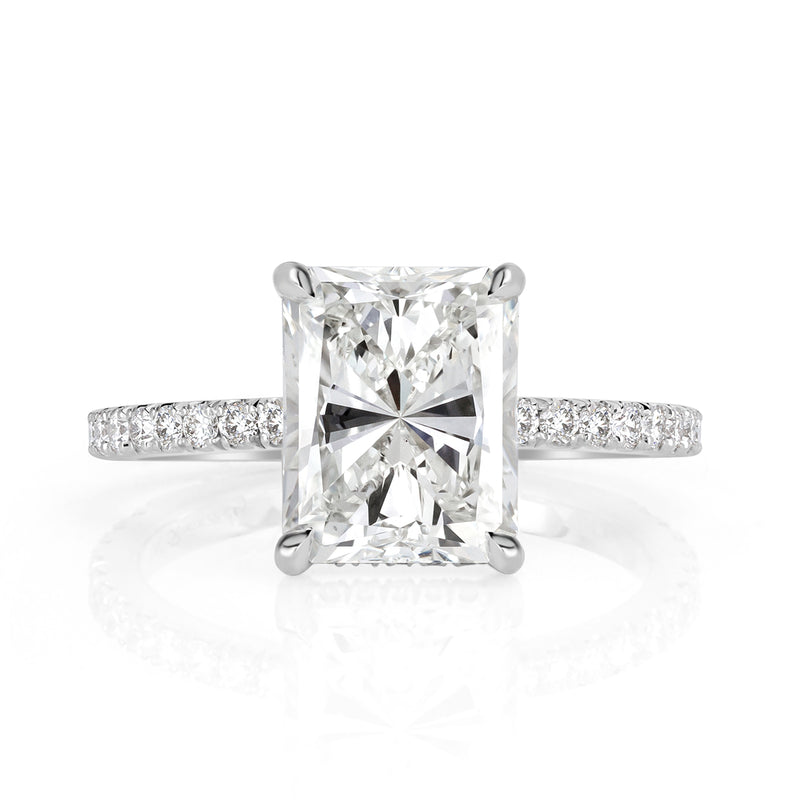 3.46ct Radiant Cut Diamond Engagement Ring