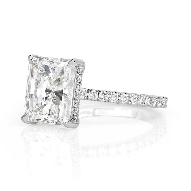 3.46ct Radiant Cut Diamond Engagement Ring