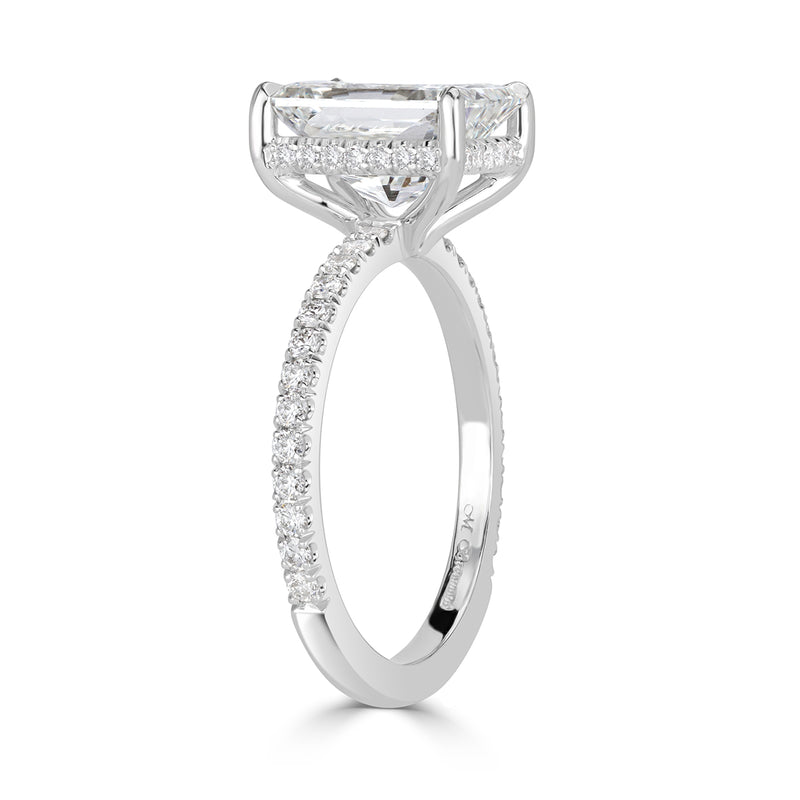 3.46ct Radiant Cut Diamond Engagement Ring