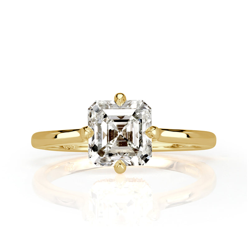 1.78ct Asscher Cut Diamond Engagement Ring