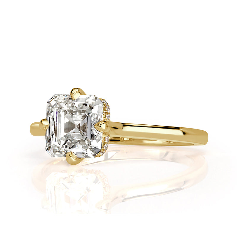 1.78ct Asscher Cut Diamond Engagement Ring
