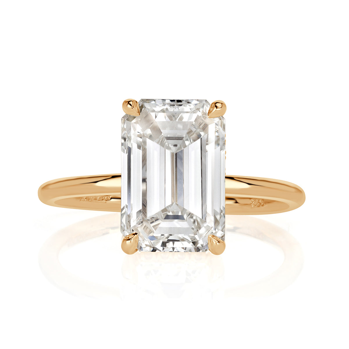 4.12ct Emerald Cut Diamond Engagement Ring