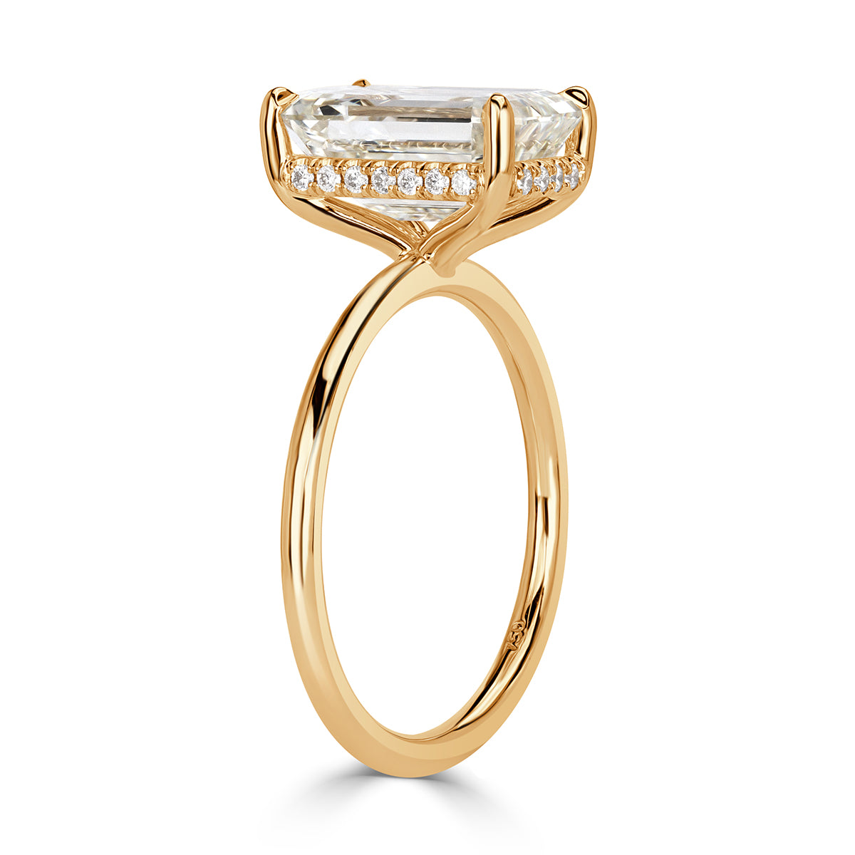 4.12ct Emerald Cut Diamond Engagement Ring