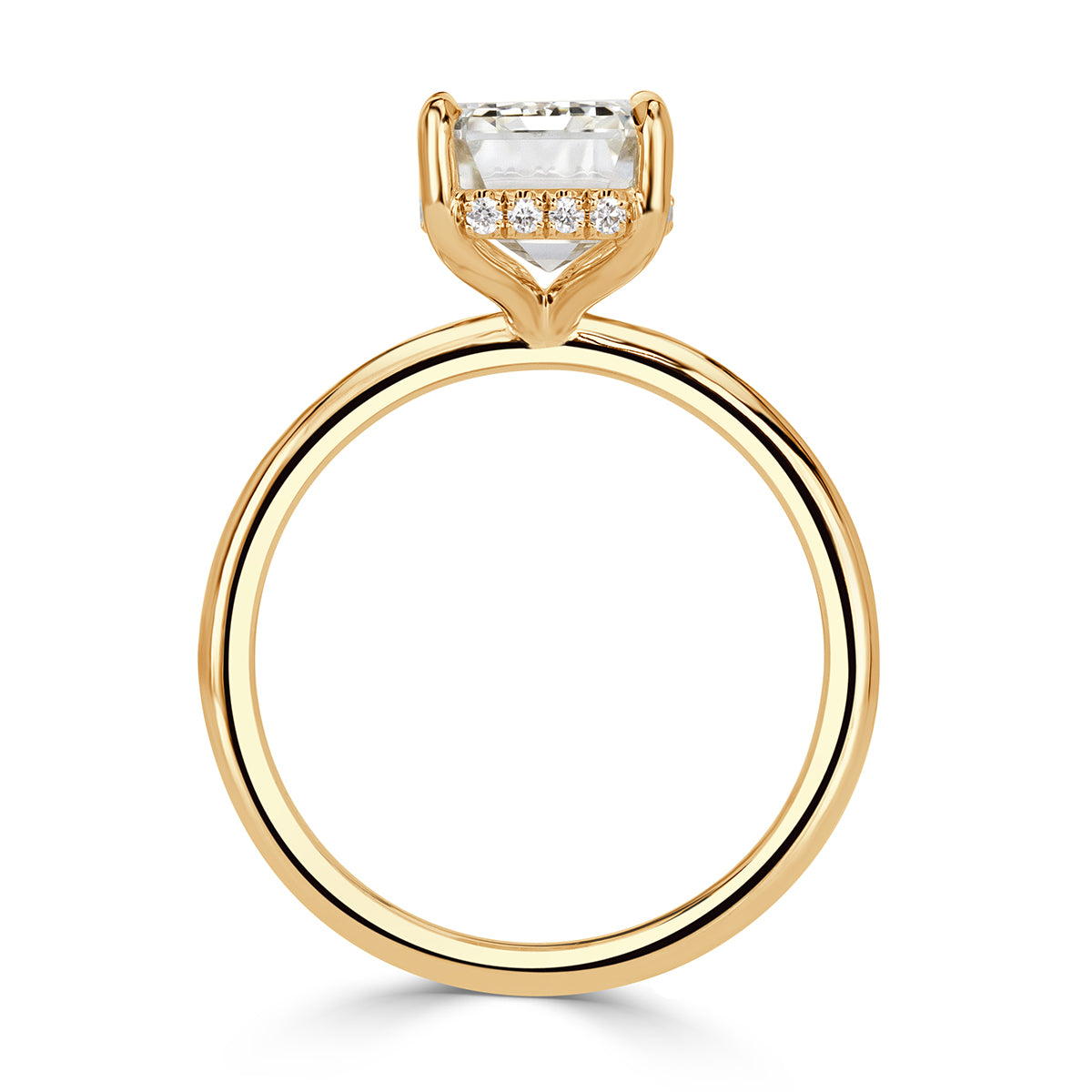 4.12ct Emerald Cut Diamond Engagement Ring