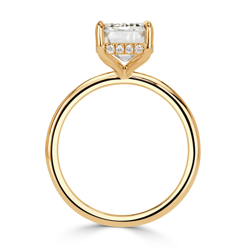 4.12ct Emerald Cut Diamond Engagement Ring