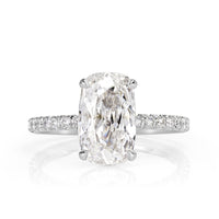 2.85ct Old Mine Cut Diamond Engagement Ring