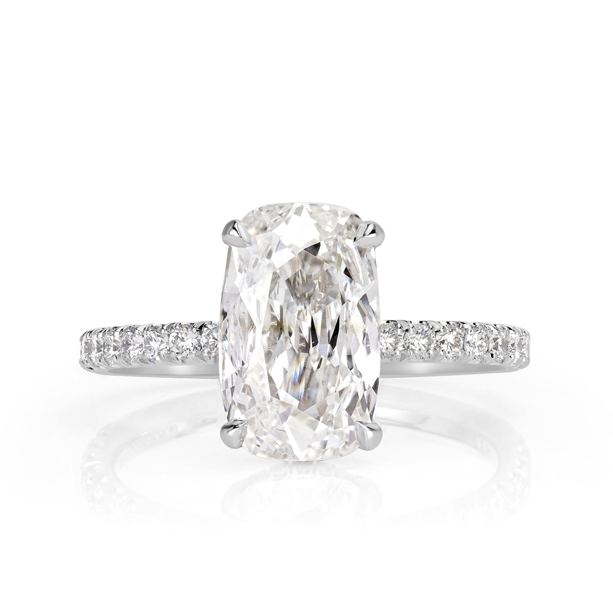 2.85ct Old Mine Cut Diamond Engagement Ring