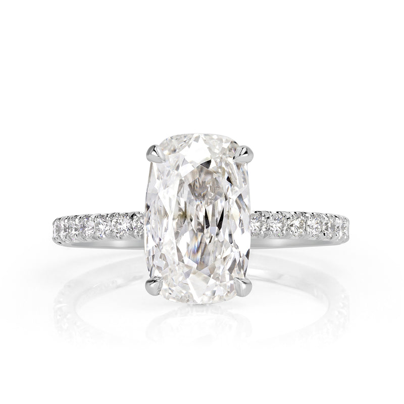 2.85ct Old Mine Cut Diamond Engagement Ring