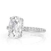 2.85ct Old Mine Cut Diamond Engagement Ring