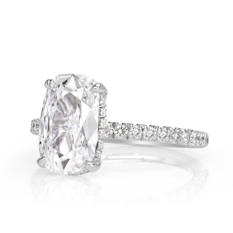 2.85ct Old Mine Cut Diamond Engagement Ring