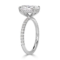 2.85ct Old Mine Cut Diamond Engagement Ring