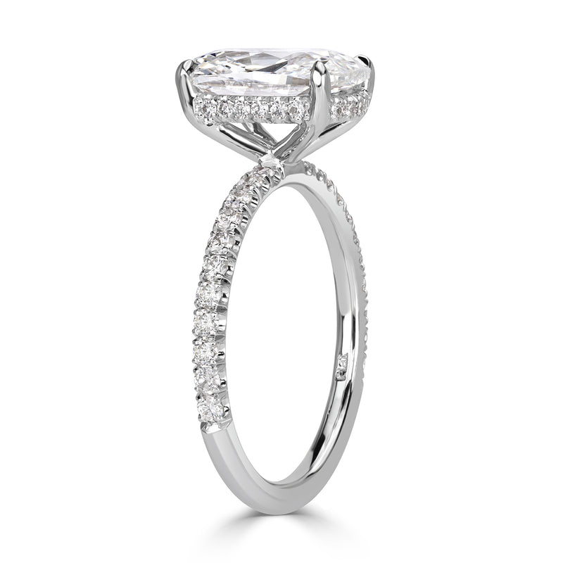2.85ct Old Mine Cut Diamond Engagement Ring