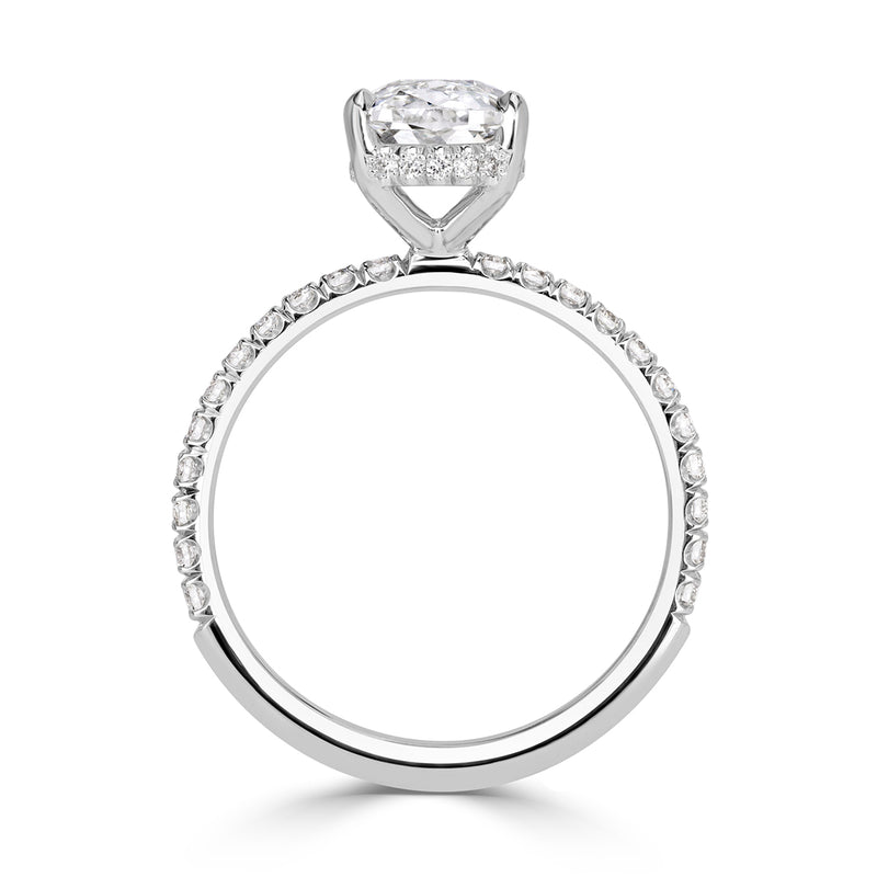 2.85ct Old Mine Cut Diamond Engagement Ring