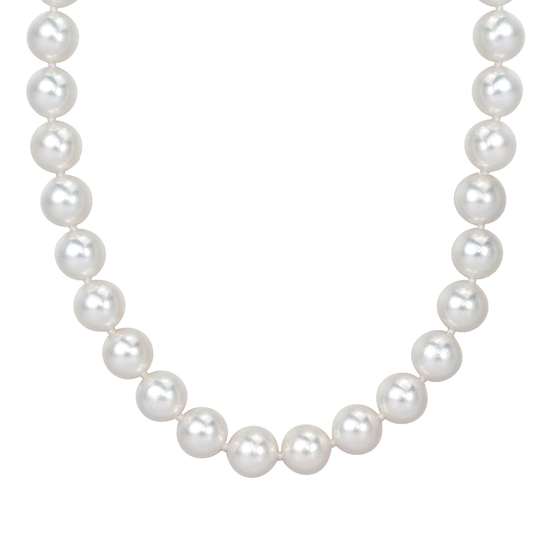 Japanese Akoya Pearl and Diamond Necklace