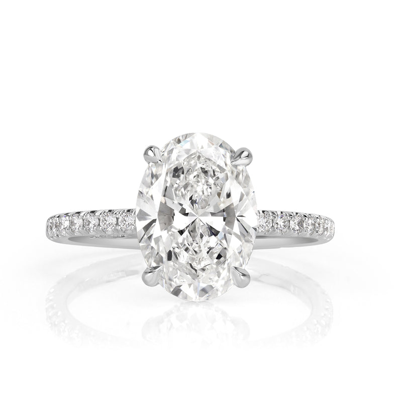 3.73ct Oval Cut Diamond Engagement Ring