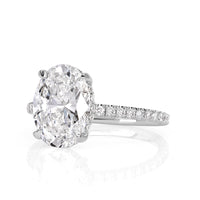 3.73ct Oval Cut Diamond Engagement Ring