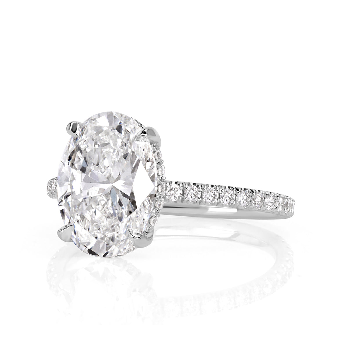 3.73ct Oval Cut Diamond Engagement Ring