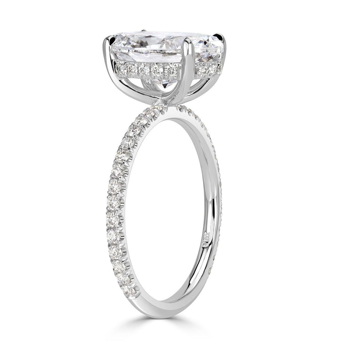 3.73ct Oval Cut Diamond Engagement Ring