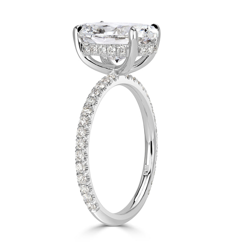 3.73ct Oval Cut Diamond Engagement Ring