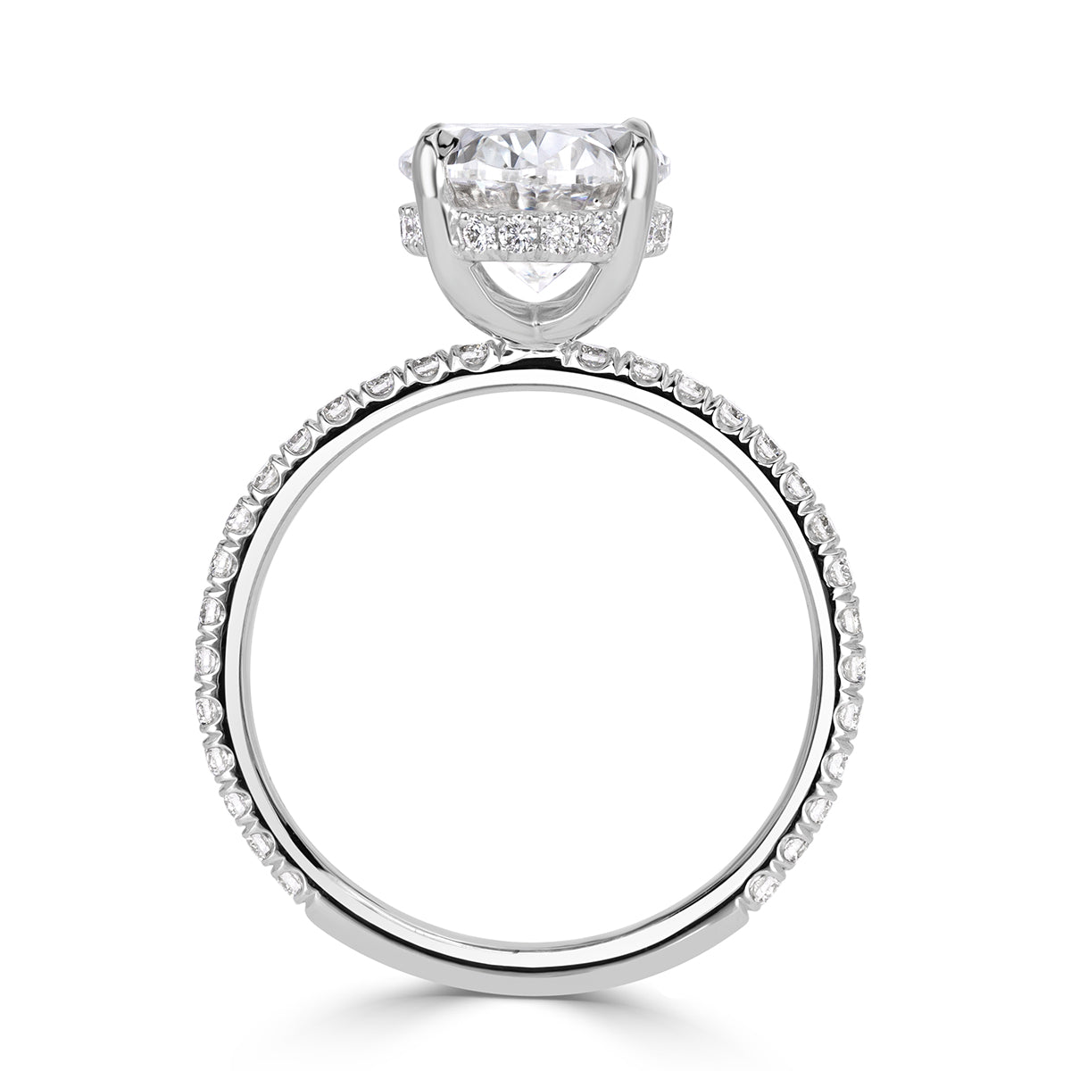 3.73ct Oval Cut Diamond Engagement Ring