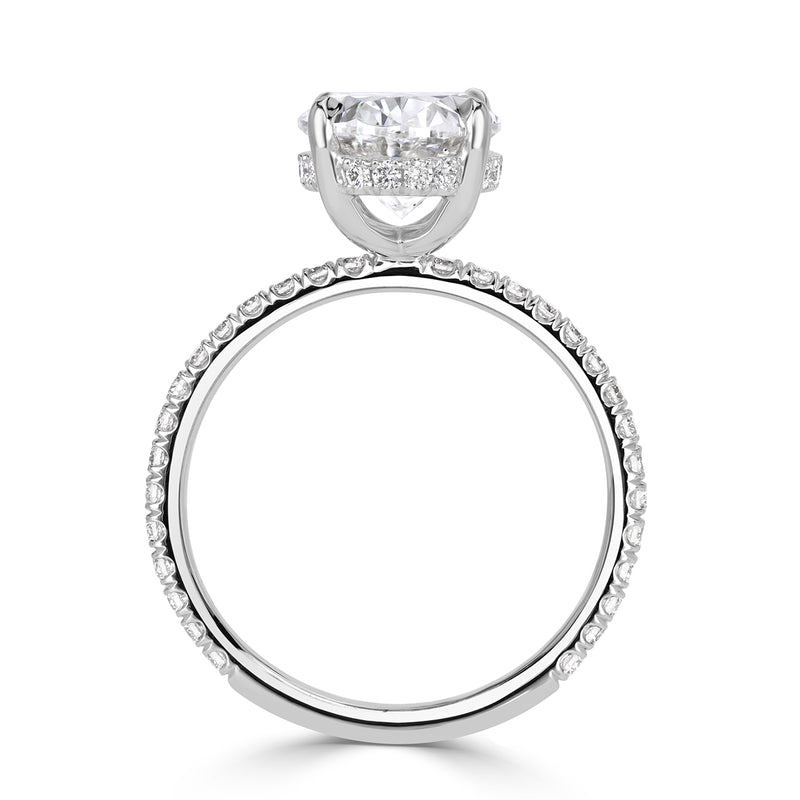 3.73ct Oval Cut Diamond Engagement Ring
