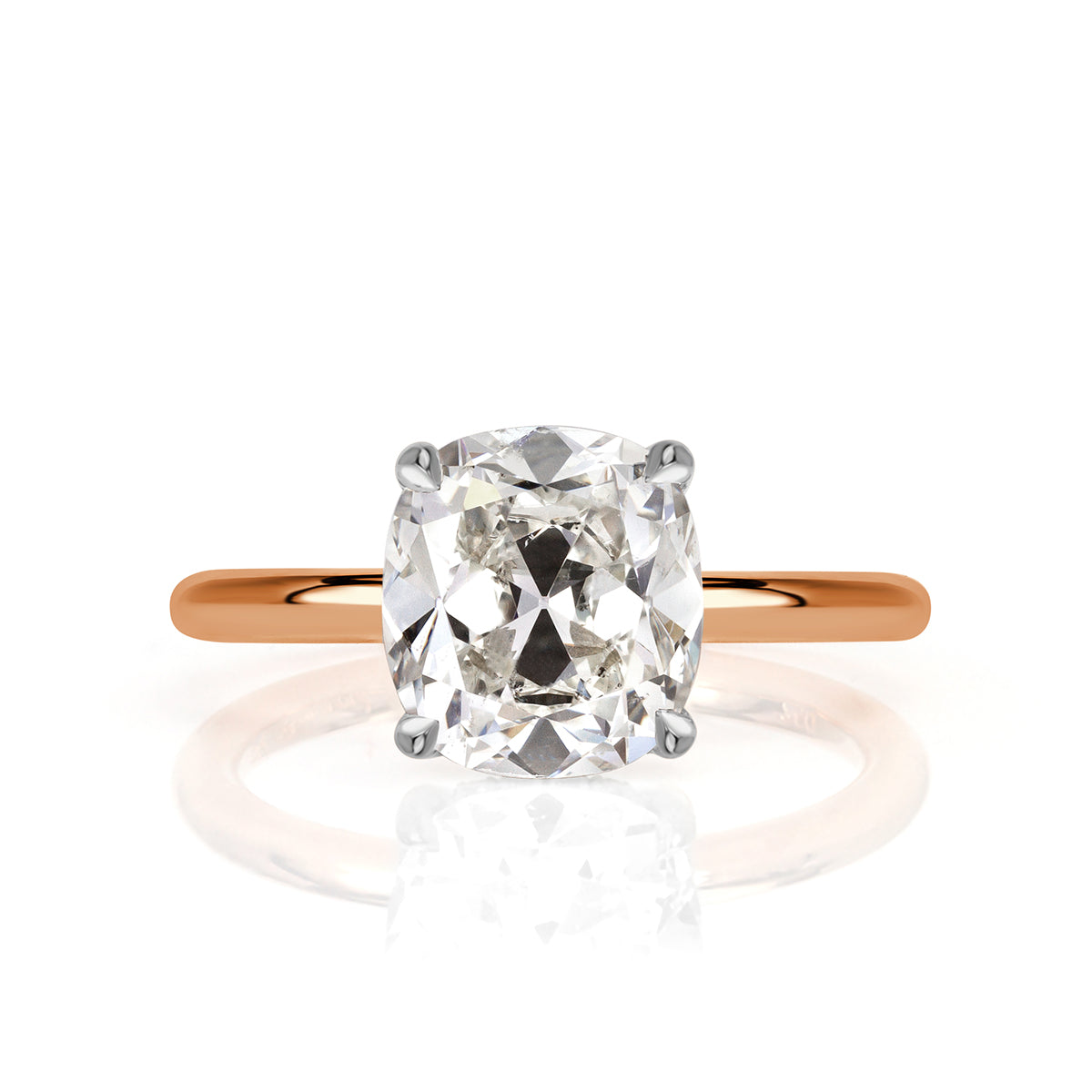 2.17ct Old Mine Cut Diamond Engagement Ring