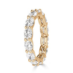 2.50ct Oval Cut Diamond Eternity Band in 18k Champagne Yellow Gold