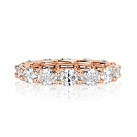 2.50ct Oval Cut Diamond Eternity Band in 18k Rose Gold