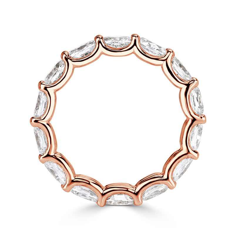 2.50ct Oval Cut Diamond Eternity Band in 18k Rose Gold