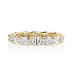 2.50ct Oval Cut Diamond Eternity Band in 18k Yellow Gold
