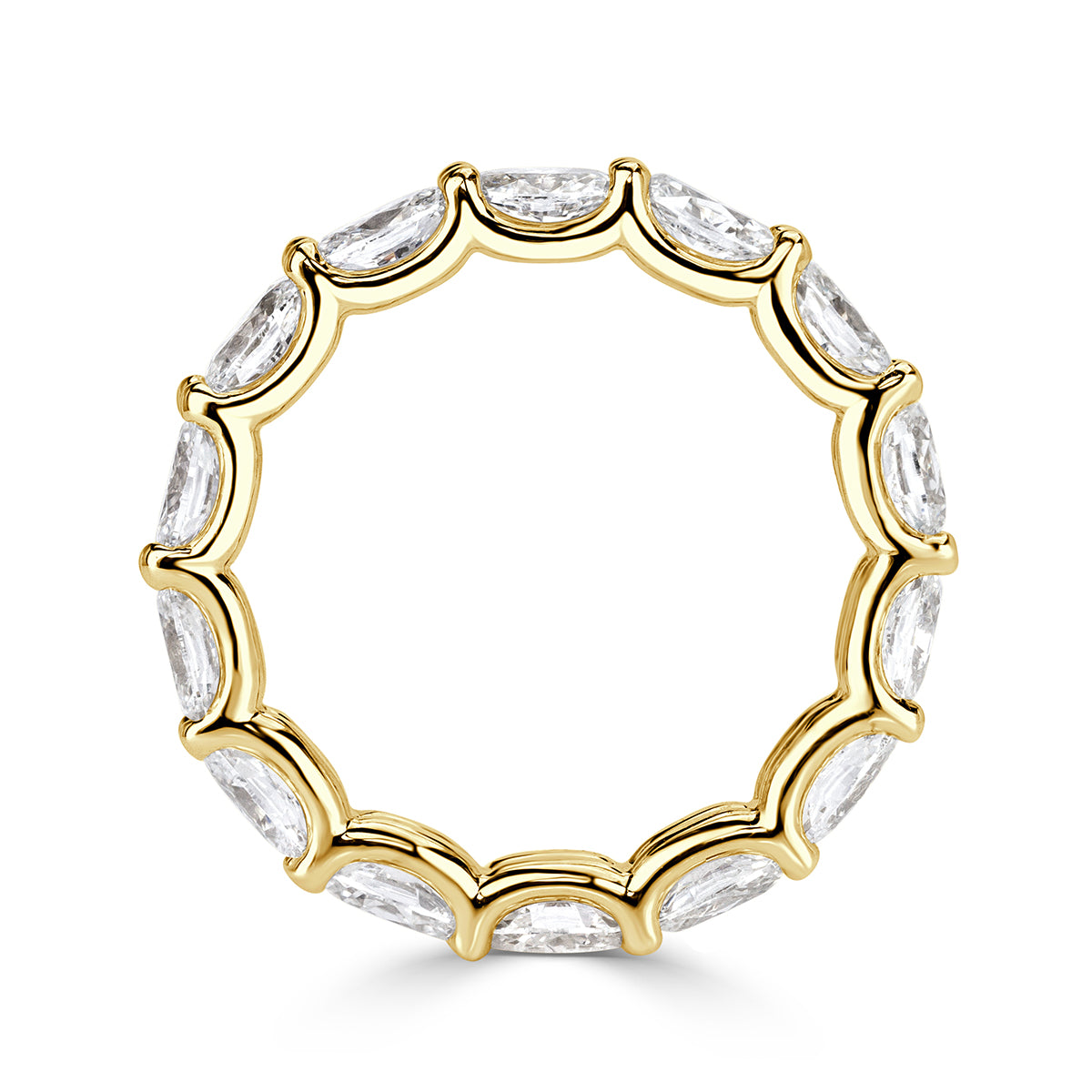 2.50ct Oval Cut Diamond Eternity Band in 18k Yellow Gold