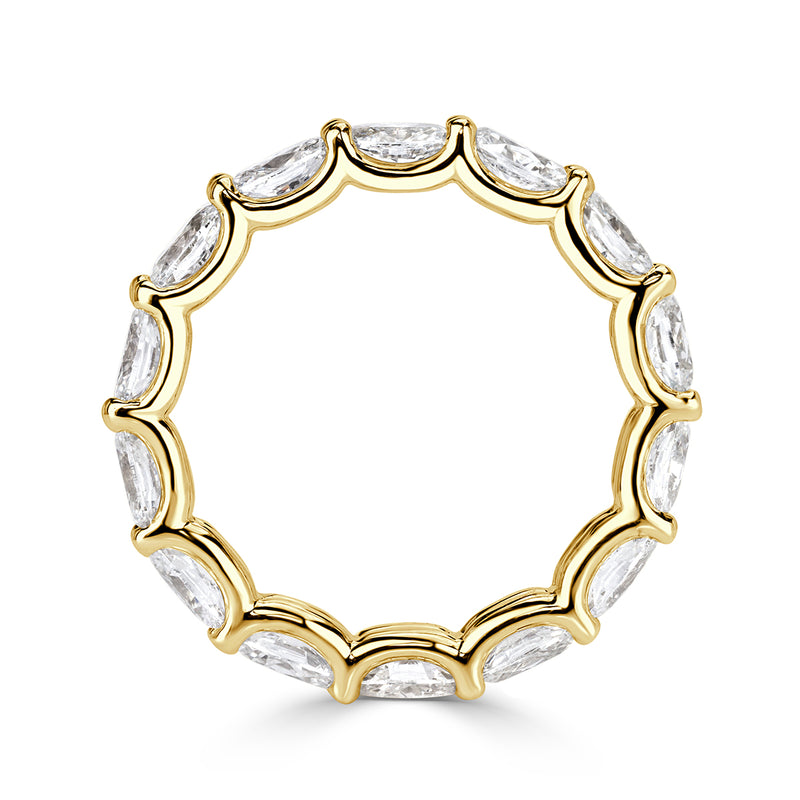 2.50ct Oval Cut Diamond Eternity Band in 18k Yellow Gold