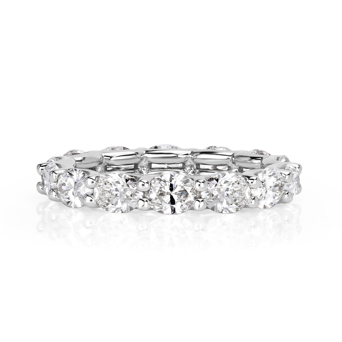 2.50ct Oval Cut Diamond Eternity Band in 18k White Gold