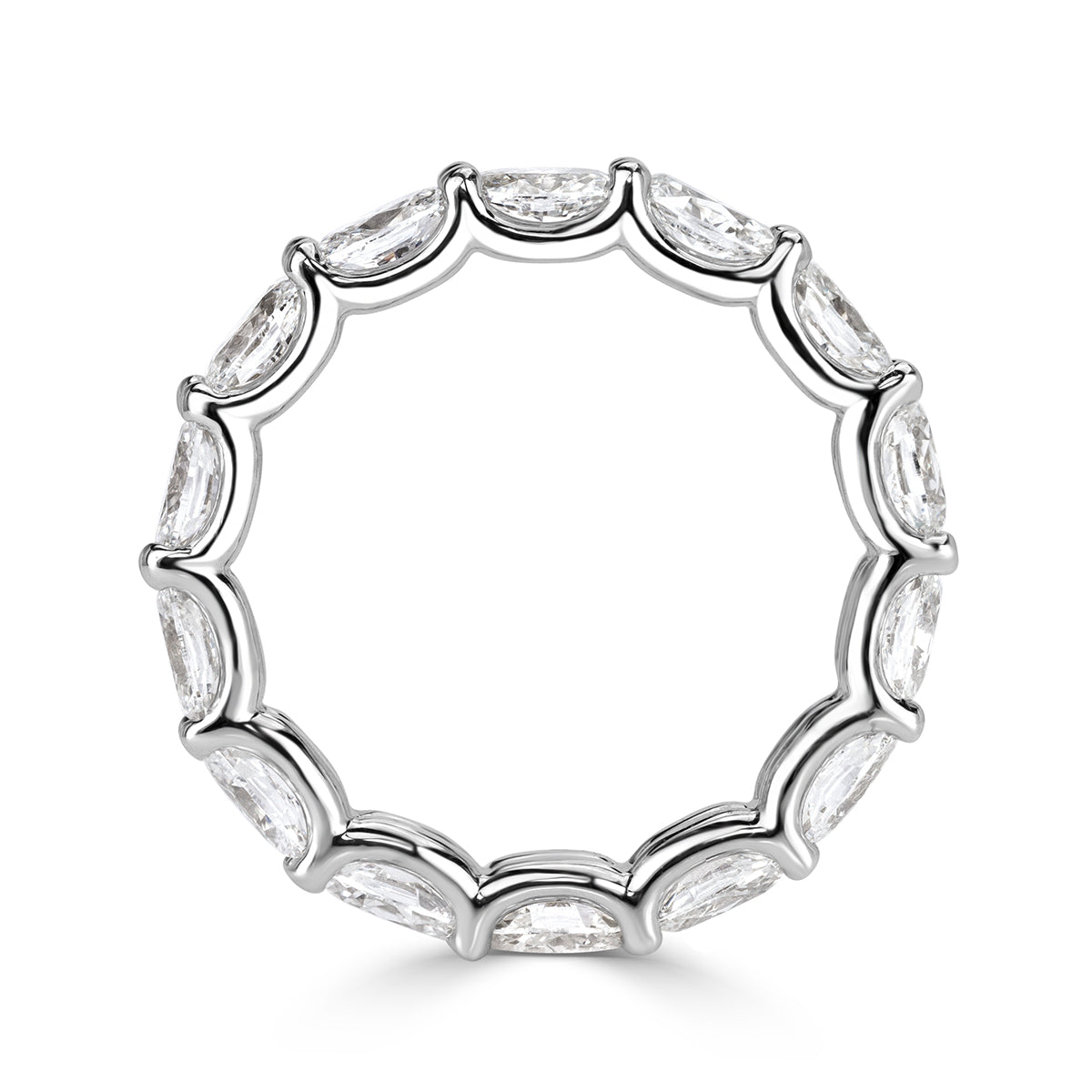 2.50ct Oval Cut Diamond Eternity Band in 18k White Gold