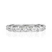 1.36ct Oval Cut Diamond Wedding Band in Platinum