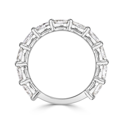 1.36ct Oval Cut Diamond Wedding Band in Platinum