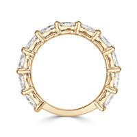 1.36ct Oval Cut Diamond Wedding Band in 18k Champagne Yellow Gold