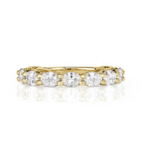 1.36ct Oval Cut Diamond Wedding Band in 18k Yellow Gold