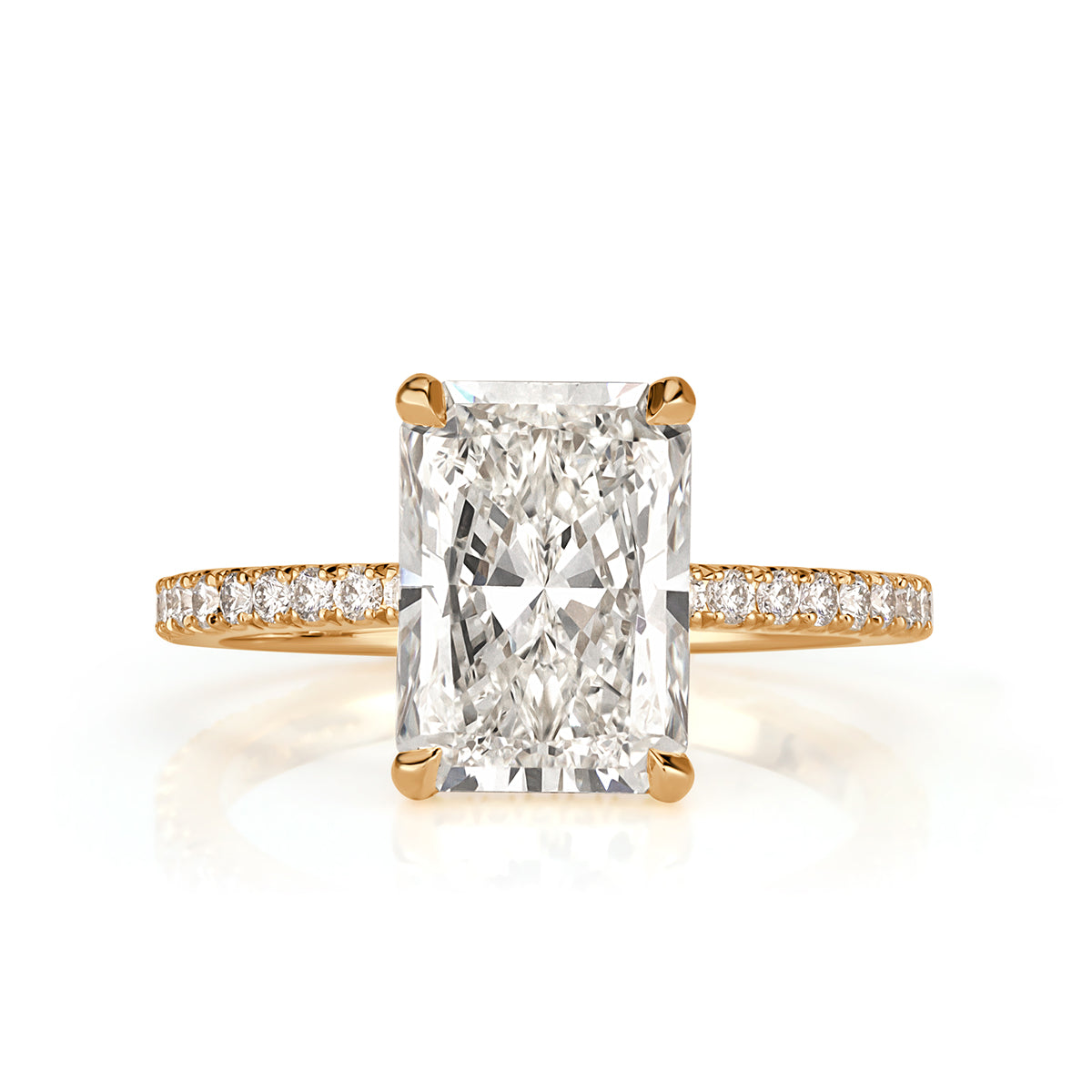3.48ct Radiant Cut Diamond Engagement Ring