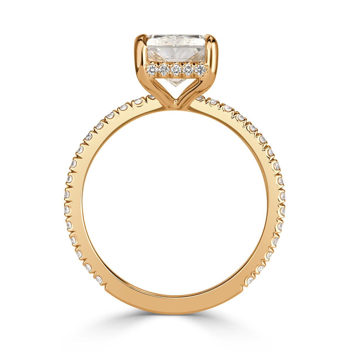 3.48ct Radiant Cut Diamond Engagement Ring