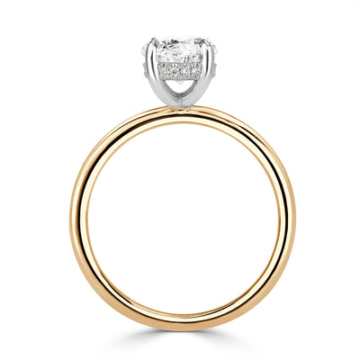 2.07ct Oval Cut Diamond Engagement Ring